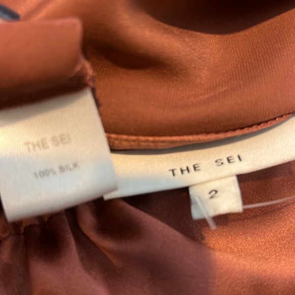 $635 Sz 2 S The Sei Rose Silk Cropped Gathered Blouse Top - Picture 8 of 8